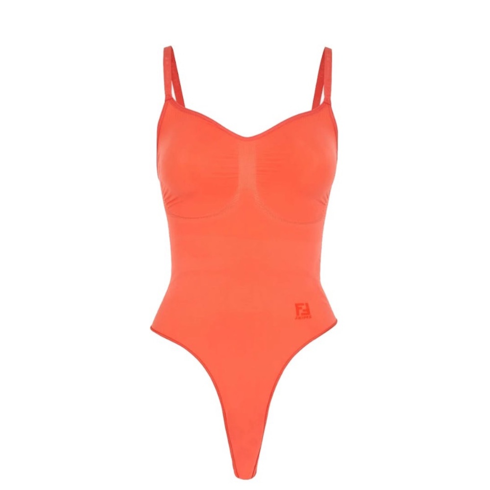 Skims x Fendi Sculpting Thong Bodysuit Color Georgia Orange NWT Limited Edition